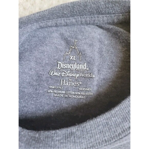 Walt Disney World Hanes Gray Mickey Mouse Short sleeve T-Shirt, XL EUC - Picture 4 of 4